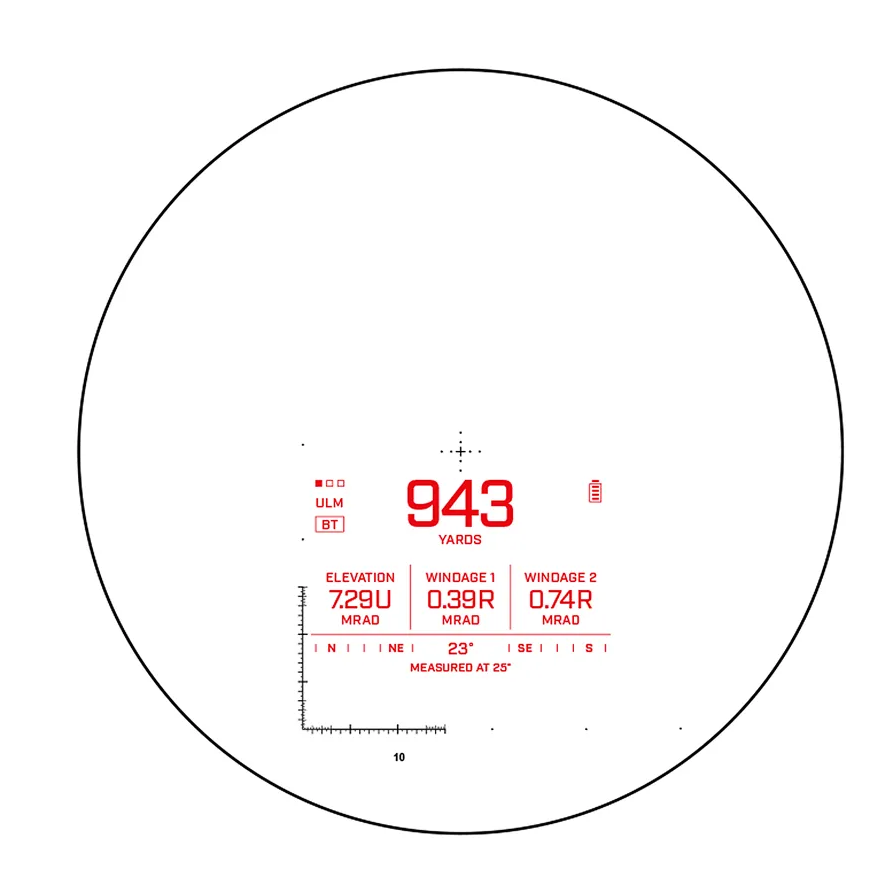 VECTOR X 42 12x42 Rangefinding Binocular w/MSR-DMR Reticle