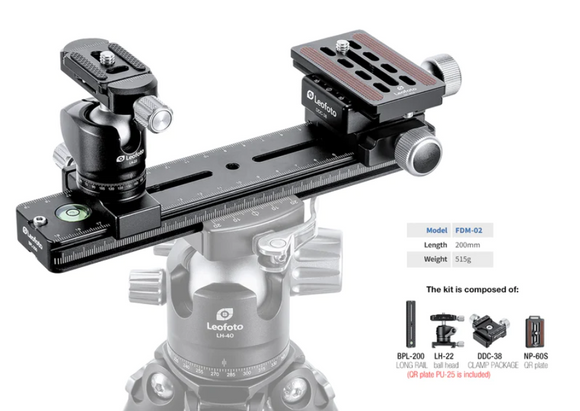 Leofoto FDM-02 Binoculars Rangefinder Rail Kit