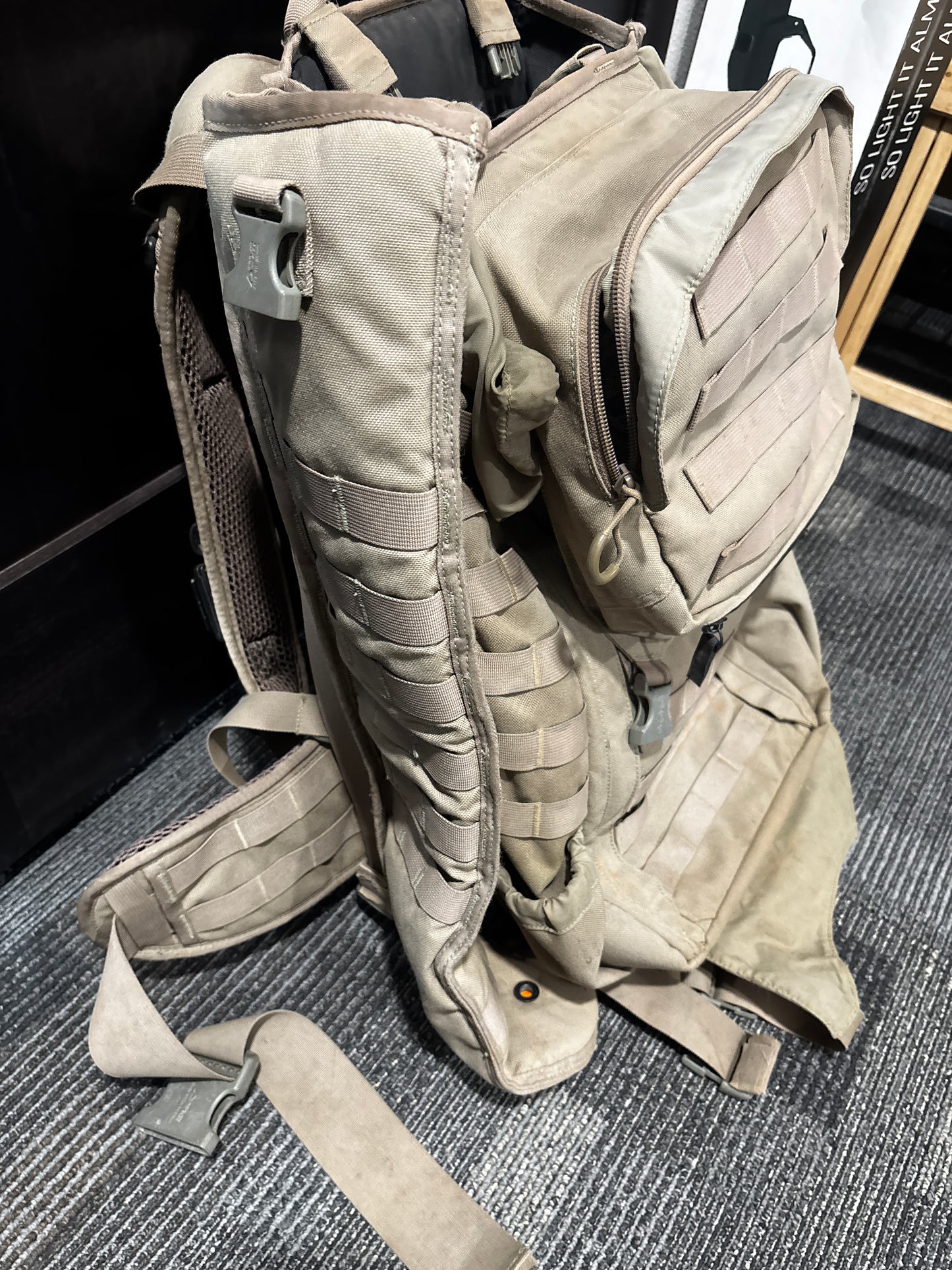 Eberlestock Gunslinger II with rain cover and OBI